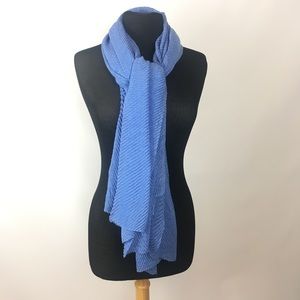 Blue textured wrap scarf shawl hijab turban NWT